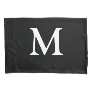Monogrammed Black Pillowcase