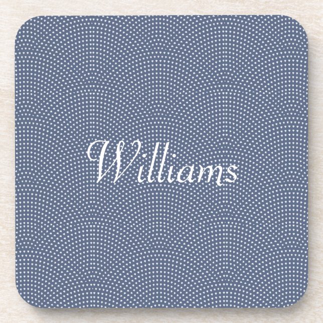 Monogrammed blue arches Plastic Coaster (Front)