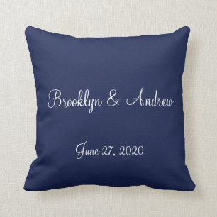 Monogrammed Blue Nautical Wedding Pillows