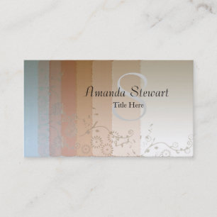 Monogrammed Boho Abstract Business Card