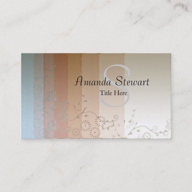 Monogrammed Boho Abstract Business Card (Front)