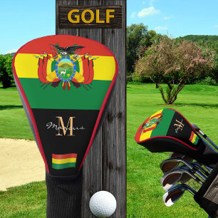 Monogrammed & Bolivian Flag Golf Clubs Covers