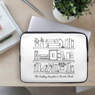 Monogrammed Book Club Personalized Gift  Laptop Sleeve