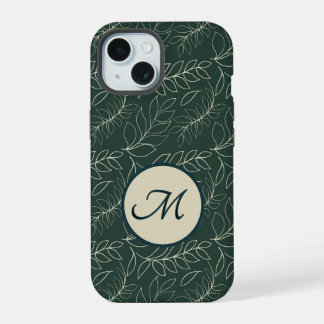 Monogrammed Botanical iPhone 15 Case
