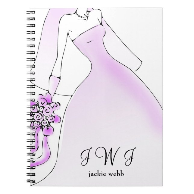 Monogrammed Bridal Journal Notebook (Front)