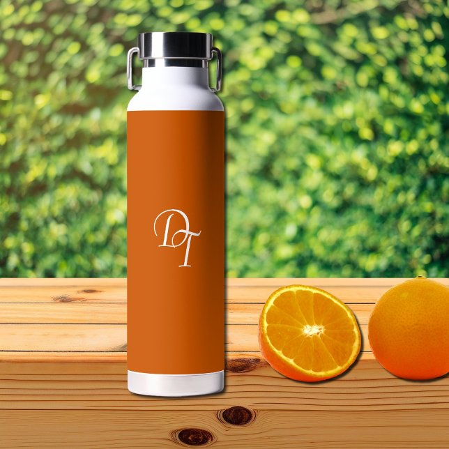 Monogrammed -  burnt orange water bottle (Creator Uploaded)