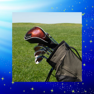 Monogrammed Butterfly Nebula - Pink Orange Golf Head Cover