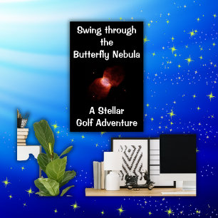 Monogrammed Butterfly Nebula - Pink Orange   Poster