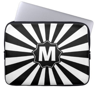 Monogrammed BW Wham Bam Laptop Sleeve