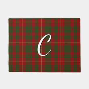 Monogrammed Cameron Tartan Plaid Door Mat