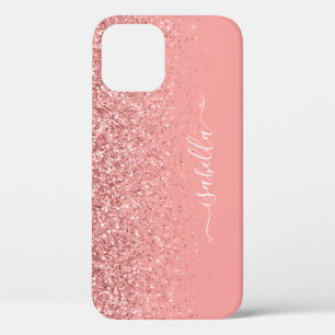 Monogrammed Cell Phone Case Pink Script Name