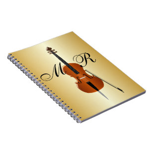 Monogrammed Cello Design Notebook