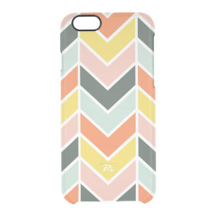 Monogrammed   Cheerful Chevron by Origami Prints Clear iPhone 6/6S Case