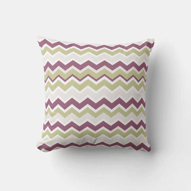 Monogrammed Chevron Brick Cushion (Front)