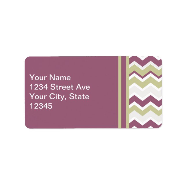 Monogrammed Chevron Brick Label (Front)