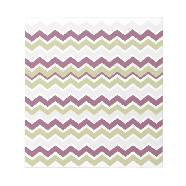Monogrammed Chevron Brick Notepad (Front)