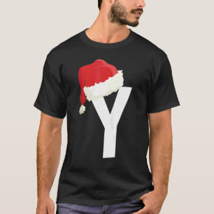 Monogrammed Christmas For Families Letter Y T-Shirt