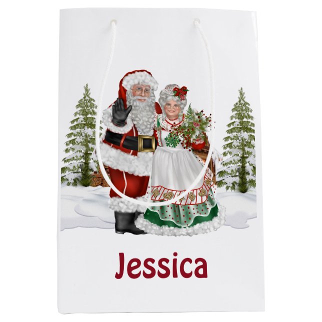 Monogrammed Christmas Gift Bag (Front)