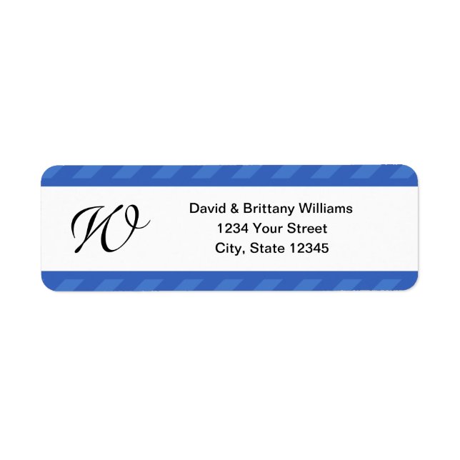 Monogrammed Christmas Holiday Return Address Label (Front)