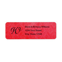 Monogrammed Christmas Holiday Return Address Label