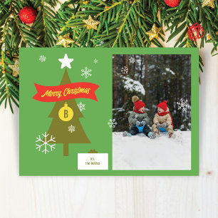 Monogrammed Christmas Icons Photo Christmas Card