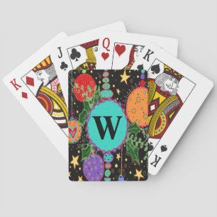 Monogrammed Christmas Ornament “Inspirivity” Playing Cards