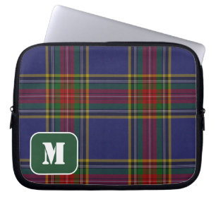 Monogrammed Clan MacBeth Tartan  Laptop Sleeve