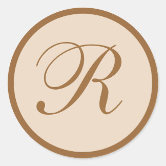 Monogrammed Classic Round Sticker