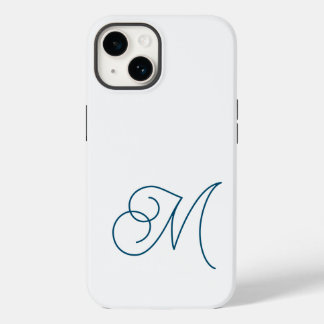 Monogrammed Classical Script Plain Initial Case-Mate iPhone 14 Case