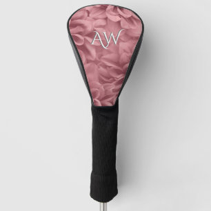 Monogrammed Cluster of Mauve Dahlias Floral Golf Head Cover