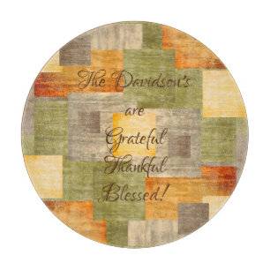 Monogrammed Colour Block Cutting Board