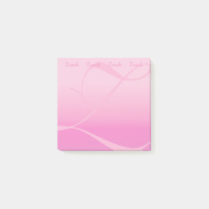 Monogrammed Colour Block Pretty Pastel Pink Post-it Notes