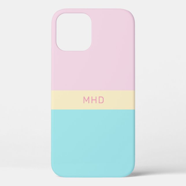 Monogrammed Colour Blocks phone cases (Back)