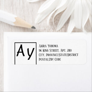 Monogrammed Contact Info