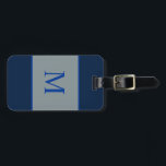 Monogrammed Cowboys Coloured Luggage Tag<br><div class="desc">Luggage Tag.  Colours of Cowboys. Contact Information on the Back.</div>