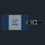 Monogrammed Cowboys Coloured Luggage Tag<br><div class="desc">Luggage Tag.  Colours of Cowboys. Contact Information on the Back.</div>