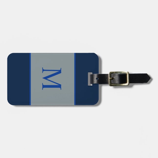 Monogrammed Cowboys Coloured Luggage Tag (Front Horizontal)