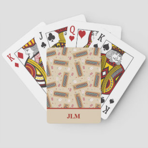 Monogrammed Cribbage Game Themed Playing Cards