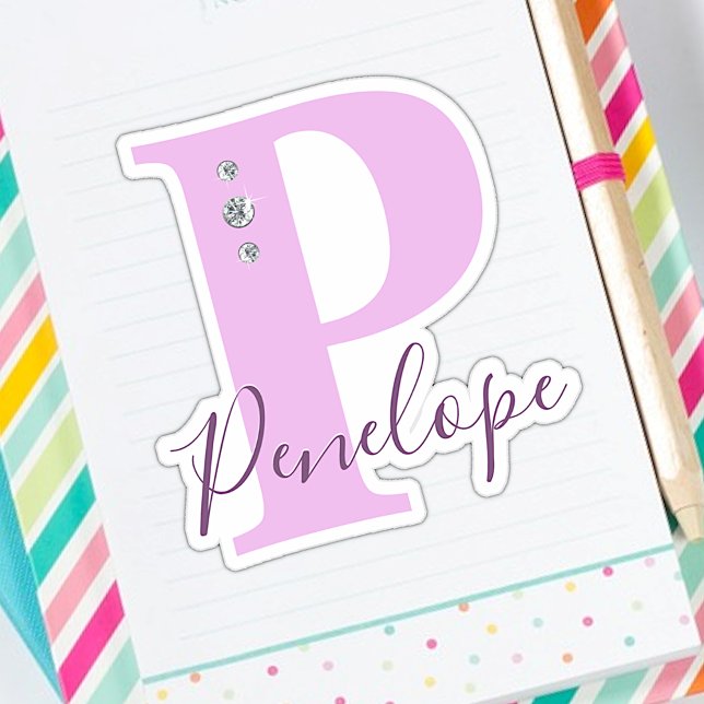 Monogrammed Custom Name Elegant Faux Diamonds (Creator Uploaded)