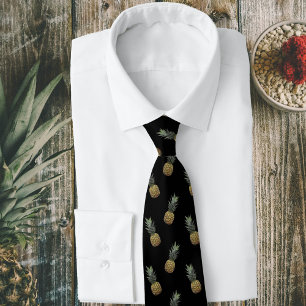 Monogrammed Cute Little Pineapple Print Tie