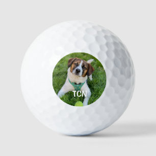 Monogrammed Dog Photo Gift for Golfer Golf Balls