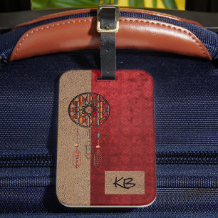 Monogrammed Dreamcatcher Luggage Tag