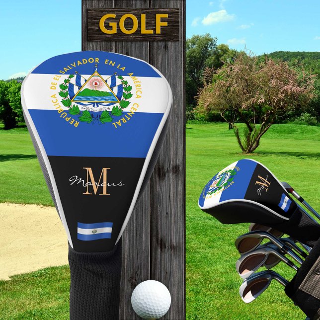 Monogrammed & El Salvador Flag Golf Clubs Covers (Creator Uploaded)
