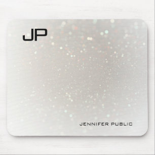 Monogrammed Elegant Template Glam Modern Custom Mouse Mat