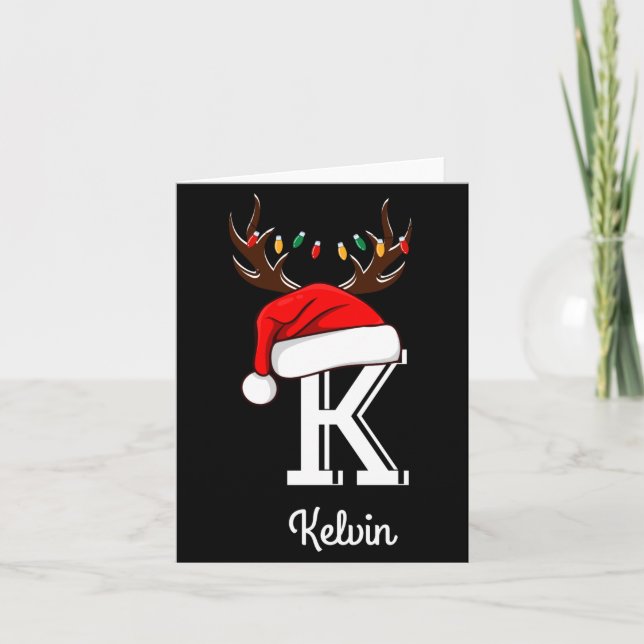 Monogrammed Family Christmas Matching Outfits _2  Card (Front)