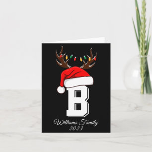 Monogrammed Family Christmas Matching Outfits  Card