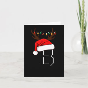 Monogrammed Family Christmas Matching Outfits  Card