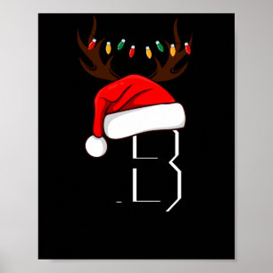 Monogrammed Family Christmas Matching Outfits Poster