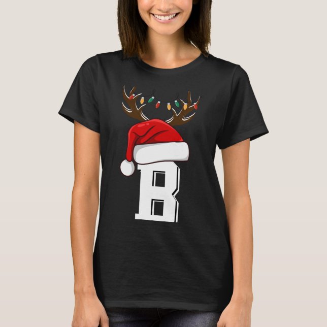 Monogrammed Family Christmas Matching Outfits  T-Shirt (Front)