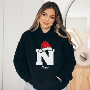 Monogrammed Family Christmas Personalise With Name Hoodie